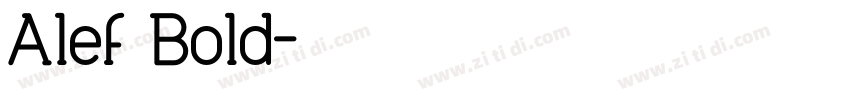 Alef Bold字体转换